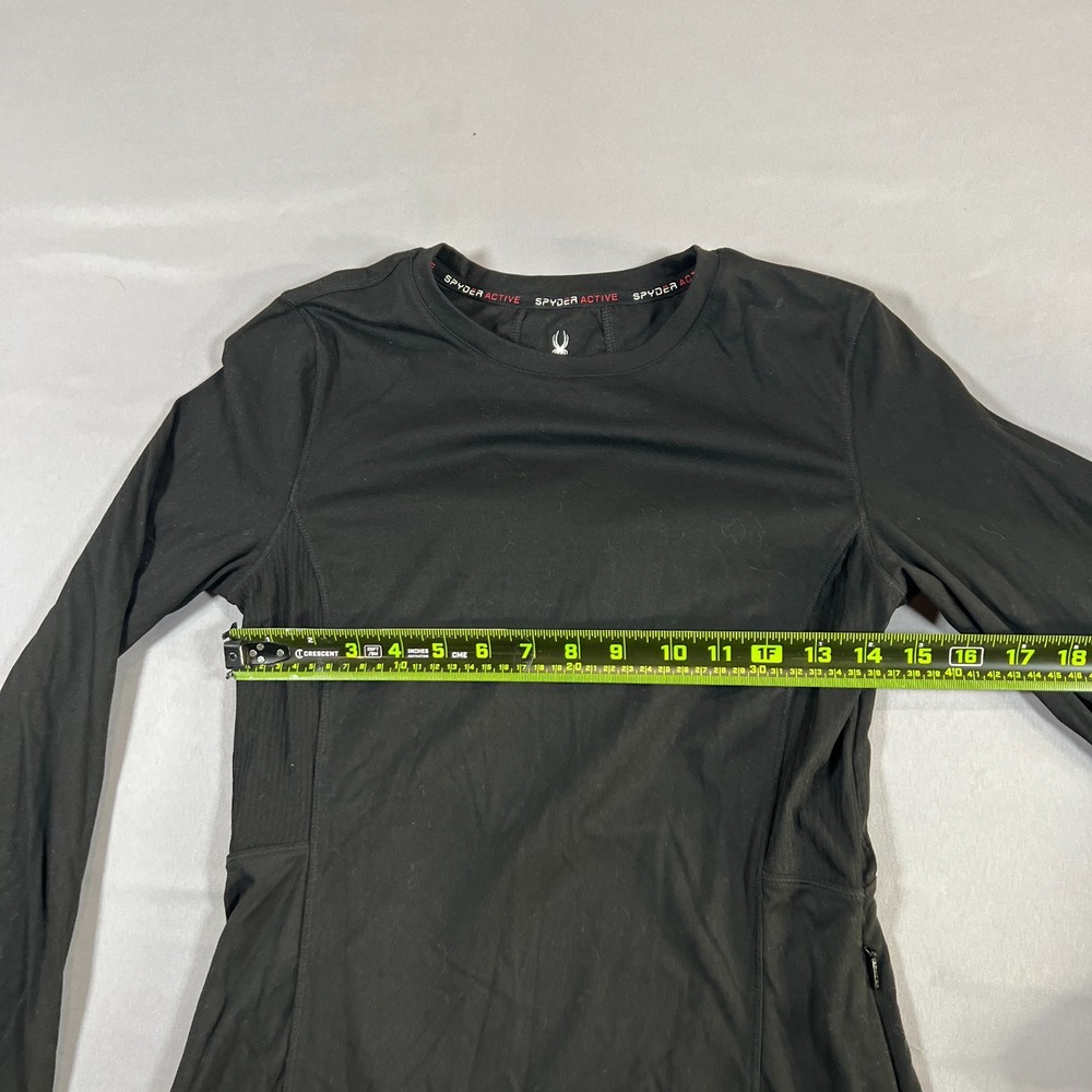 Spyder Active Performance Top Womens Small Black Nylon Stretch Moisture Wicking - Picture 9 of 13